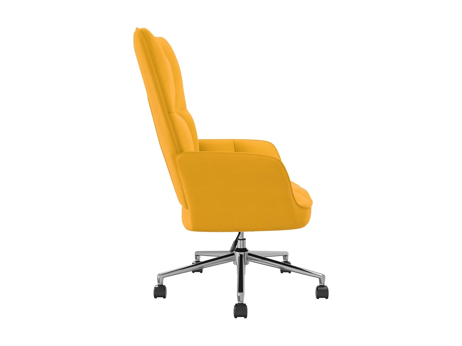 Chaise de relaxation Jaune moutarde Velours 7