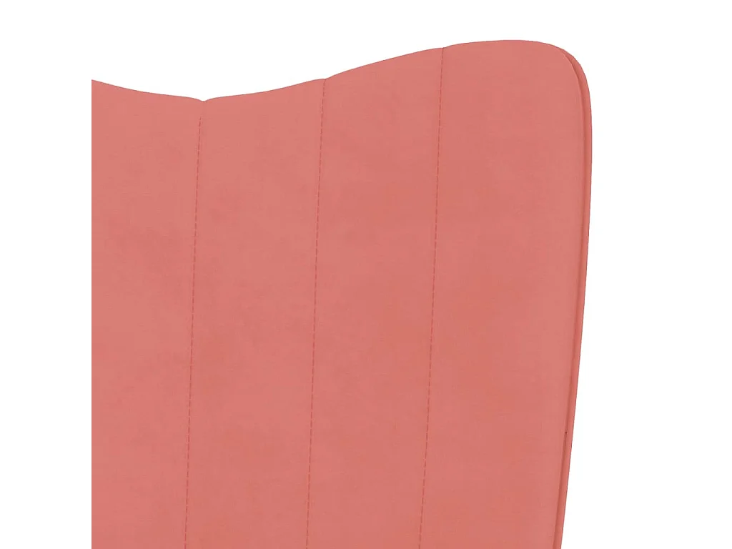 Chaise de relaxation Rose Velours 10