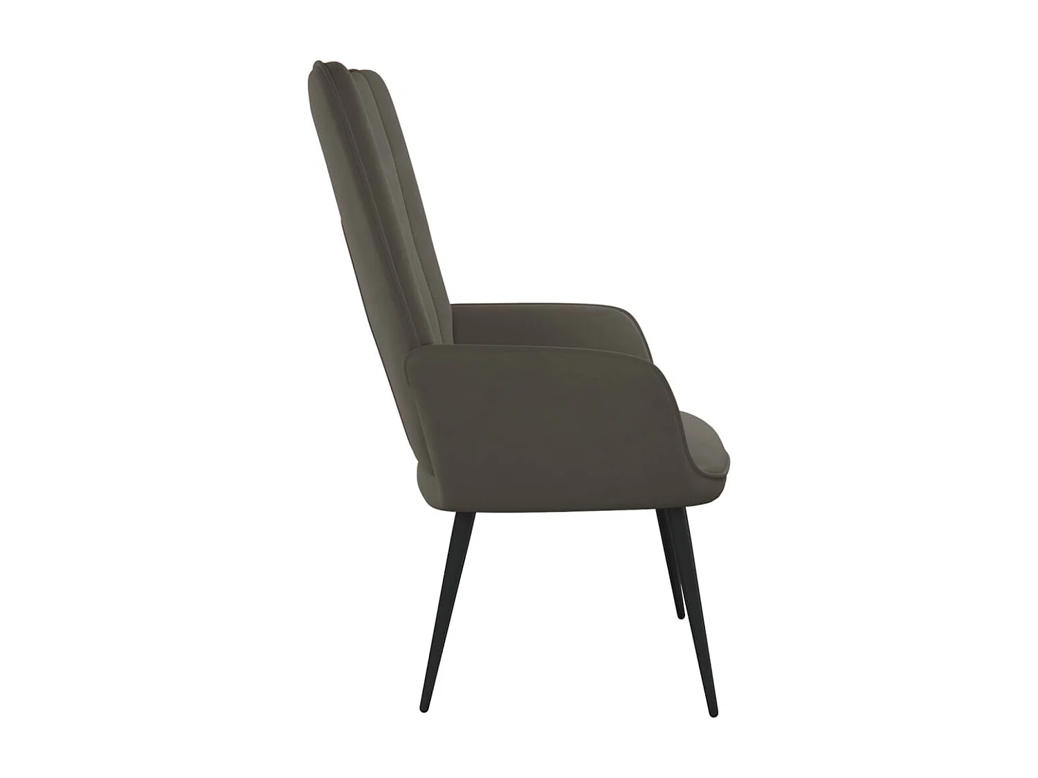 Chaise de relaxation Gris foncé Velours 11