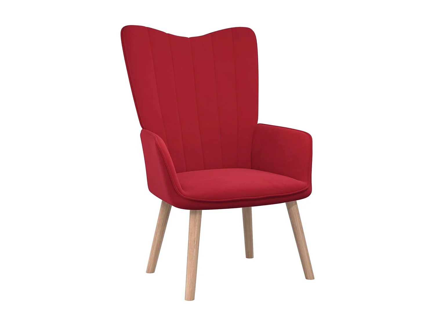 Chaise de relaxation avec repose-pied Rouge bordeaux Velours 5