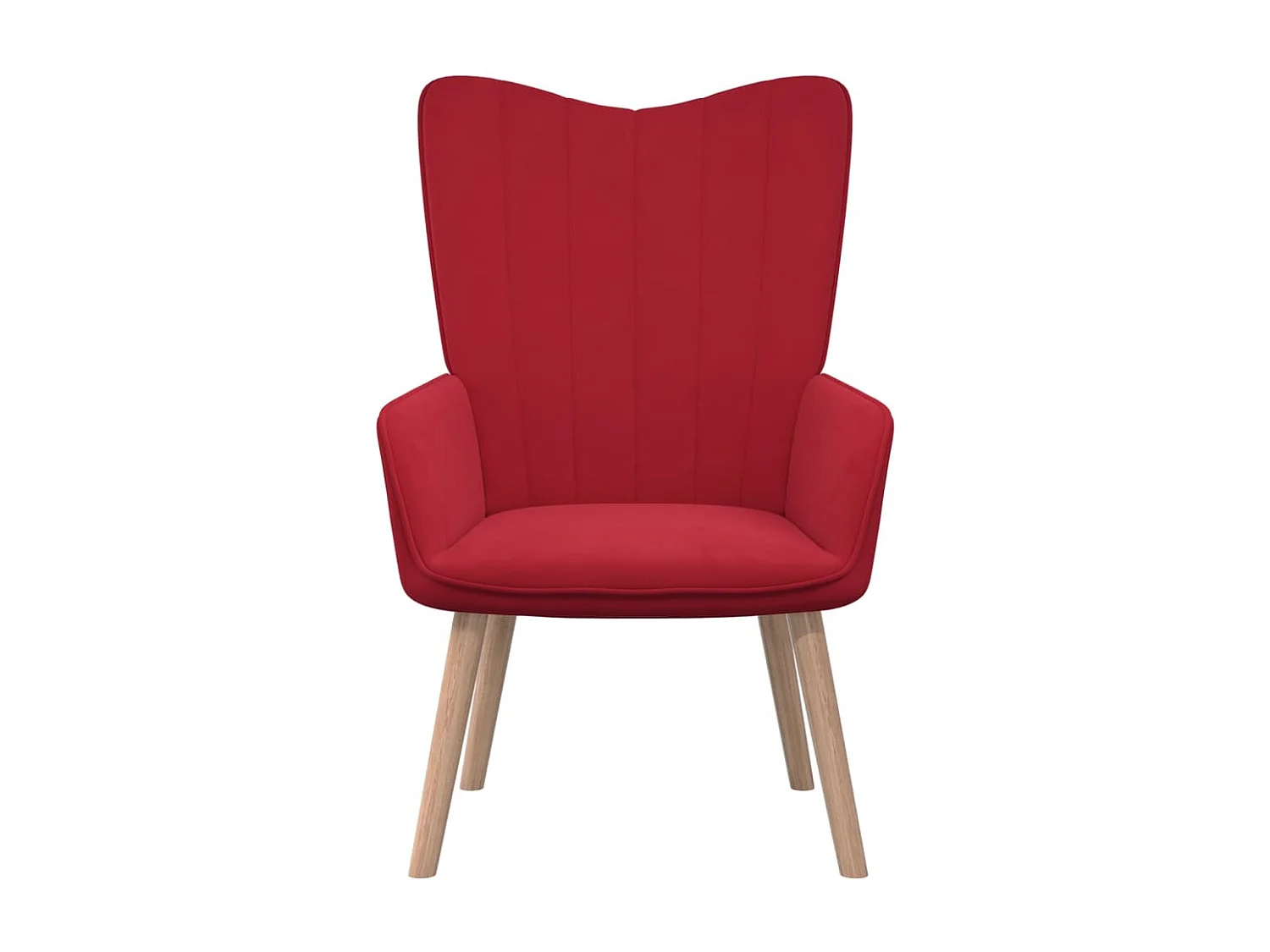 Chaise de relaxation avec repose-pied Rouge bordeaux Velours 5