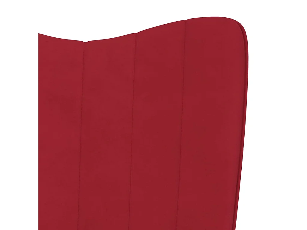 Chaise de relaxation avec repose-pied Rouge bordeaux Velours 5