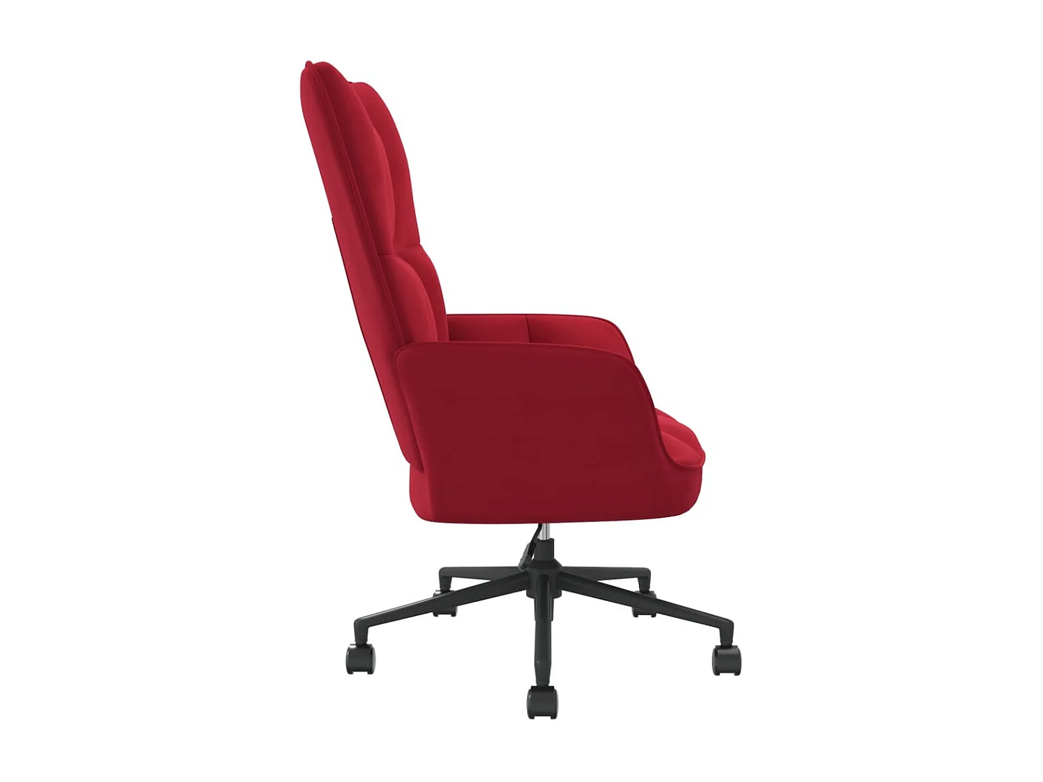 Chaise de relaxation Rouge bordeaux Velours 4