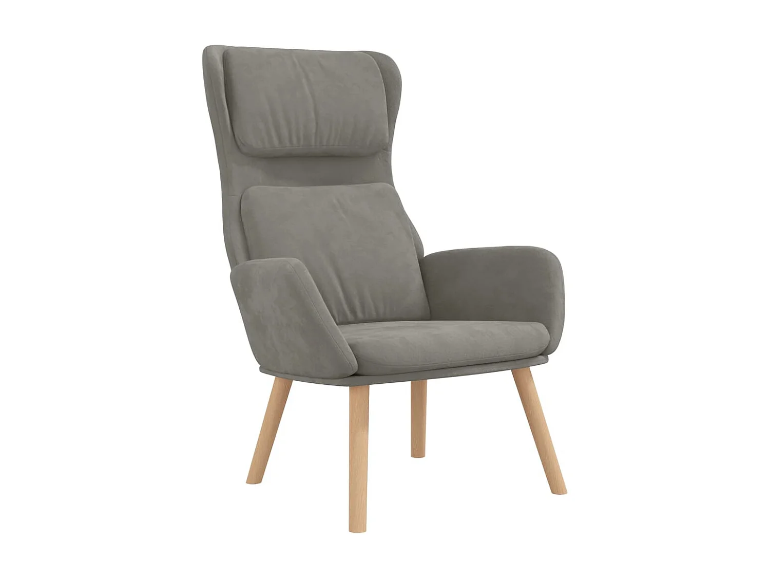 Chaise de relaxation Gris clair Velours 2