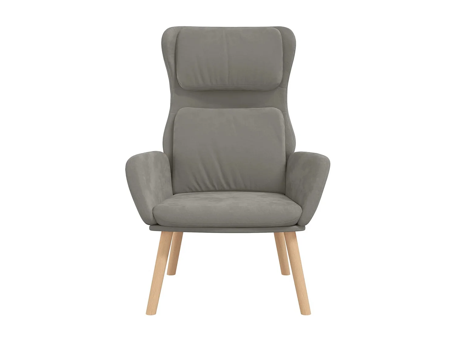 Chaise de relaxation Gris clair Velours 2