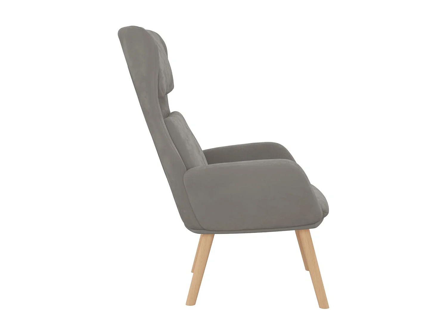 Chaise de relaxation Gris clair Velours 2