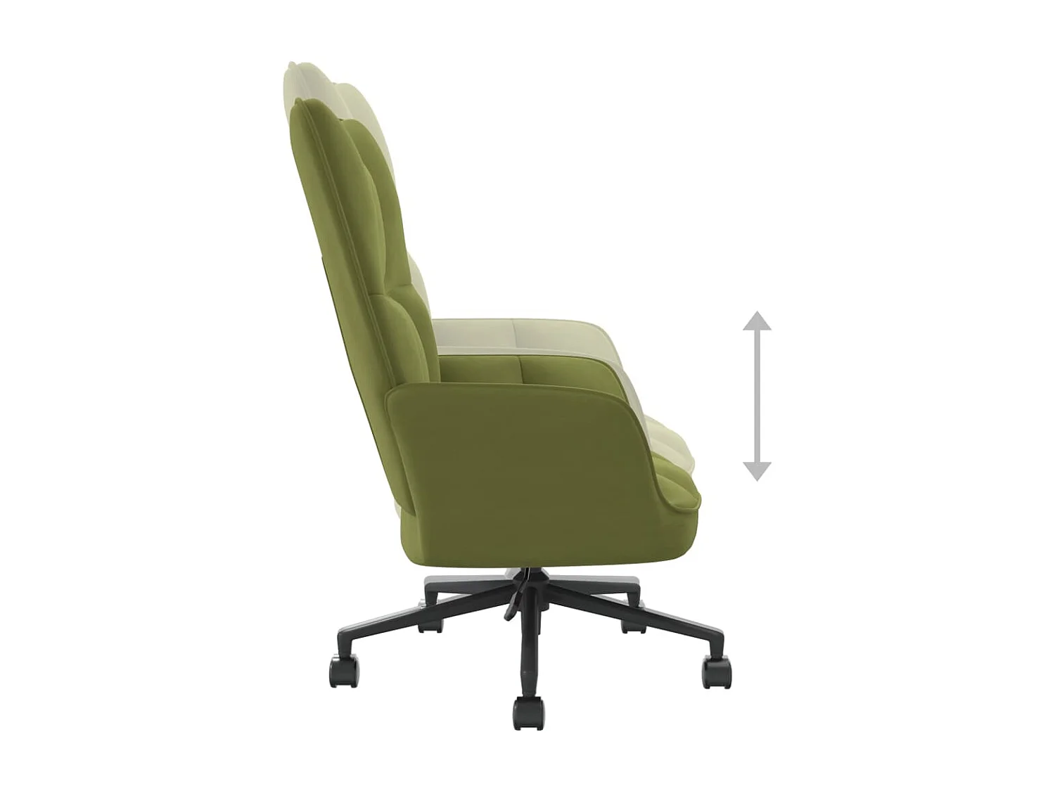 Chaise de relaxation Vert clair Velours 6