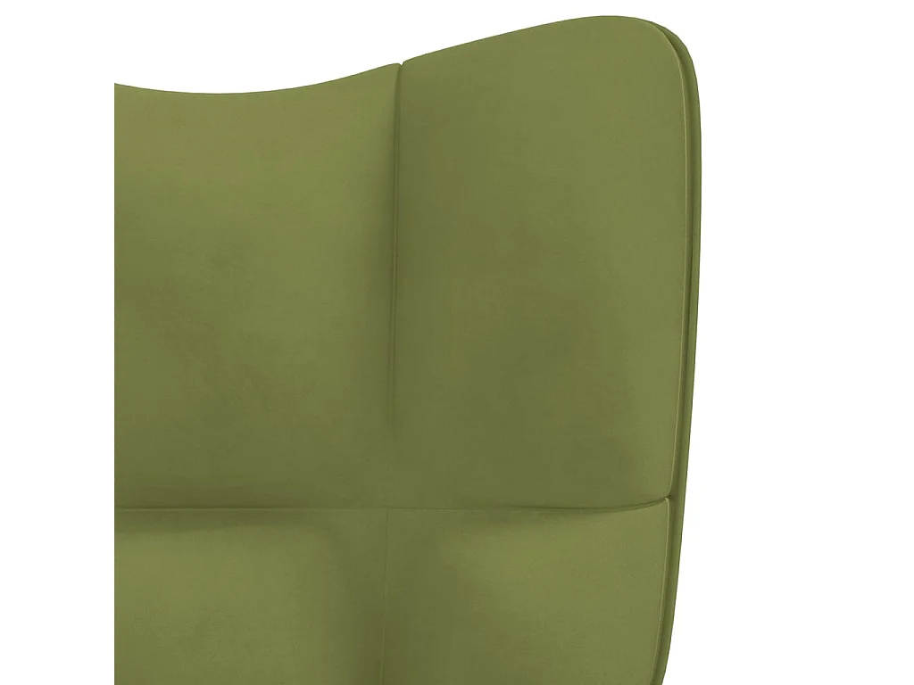 Chaise de relaxation Vert clair Velours 6