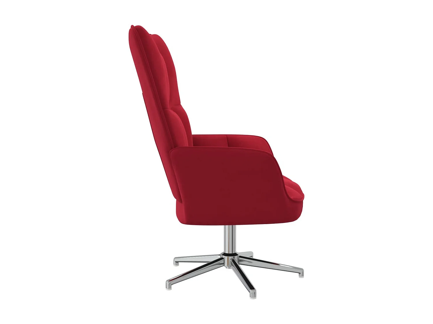 Chaise de relaxation Rouge bordeaux Velours
