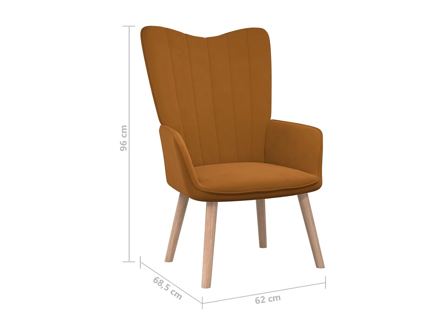 Chaise de relaxation Marron Velours 10
