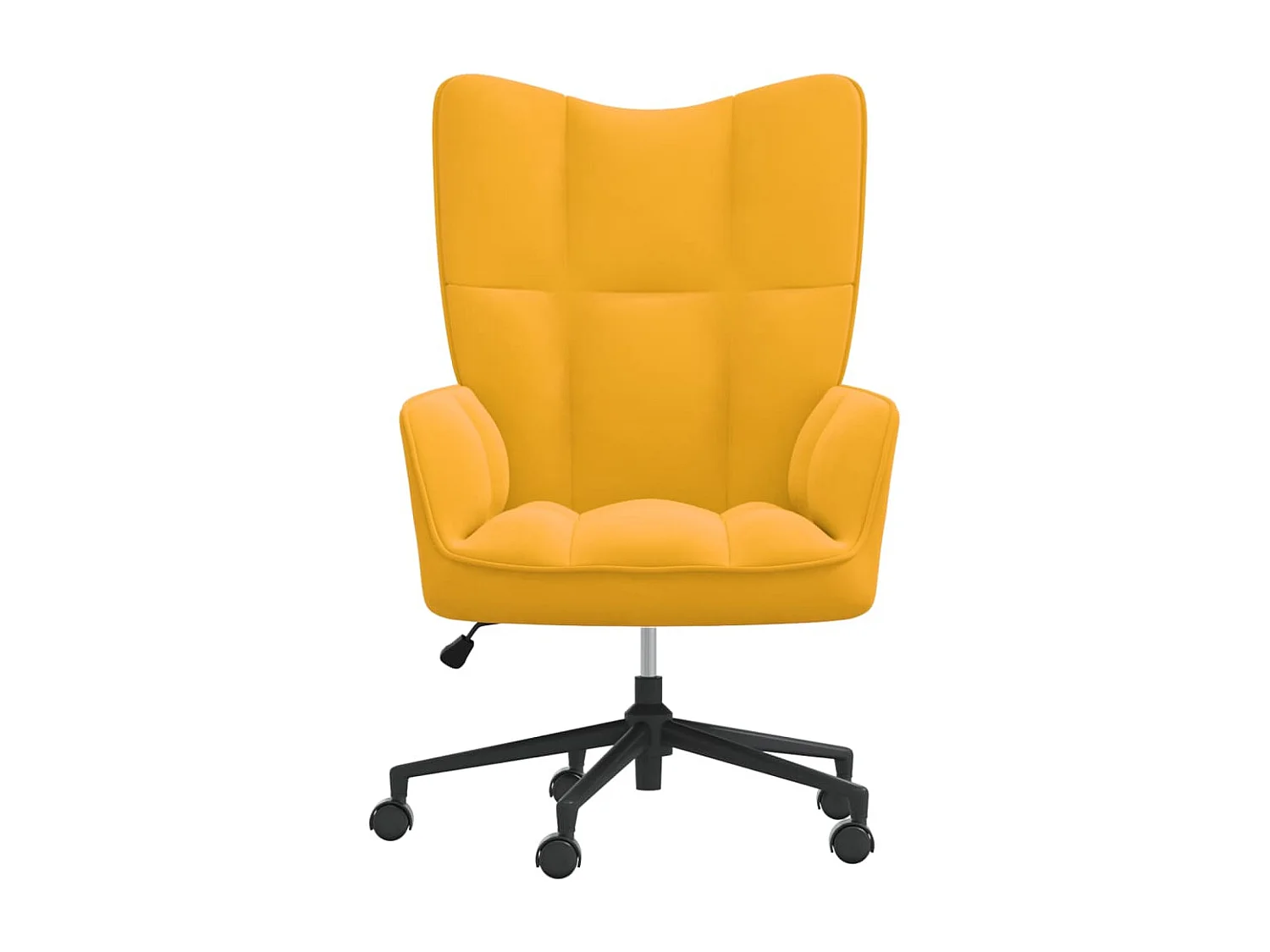 Chaise de relaxation Jaune moutarde Velours 4