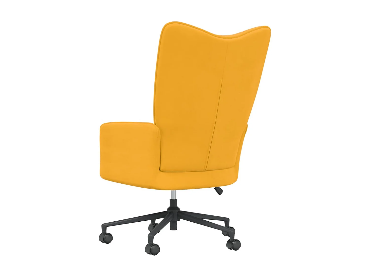 Chaise de relaxation Jaune moutarde Velours 4