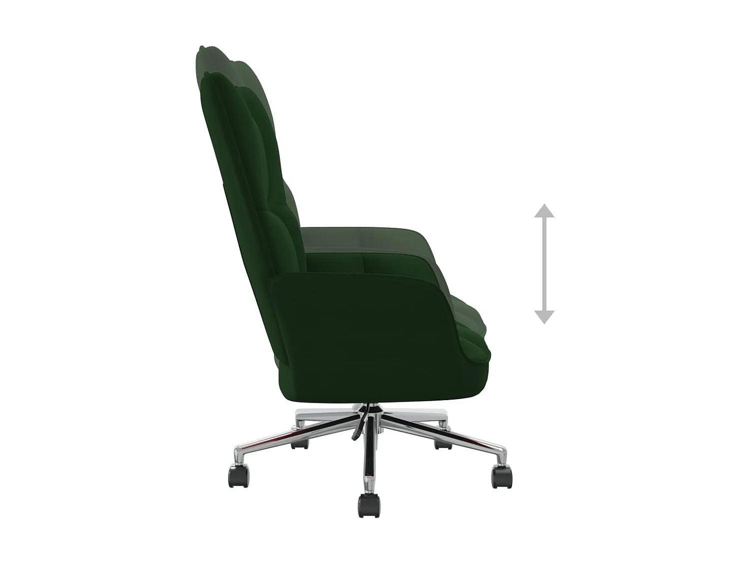 Chaise de relaxation Vert foncé Velours 2