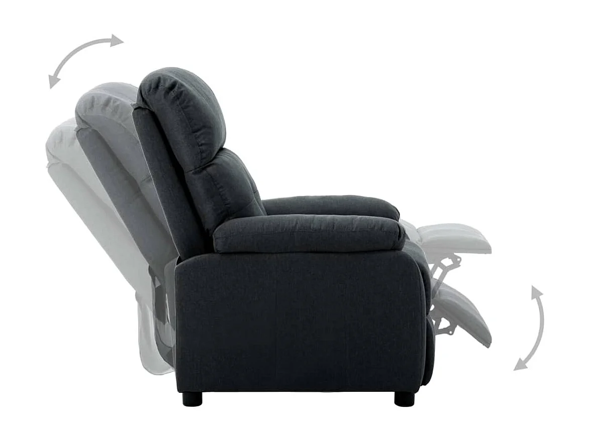 Fauteuil inclinable Gris foncé Tissu 7