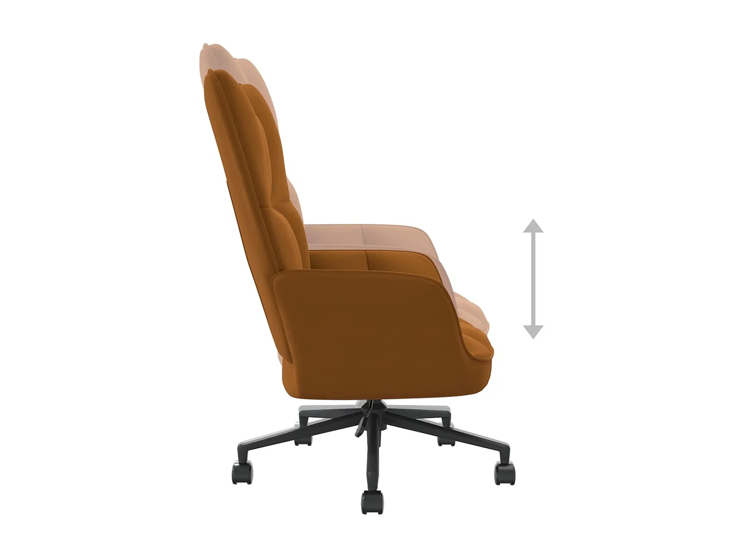 Chaise de relaxation Marron Velours 7