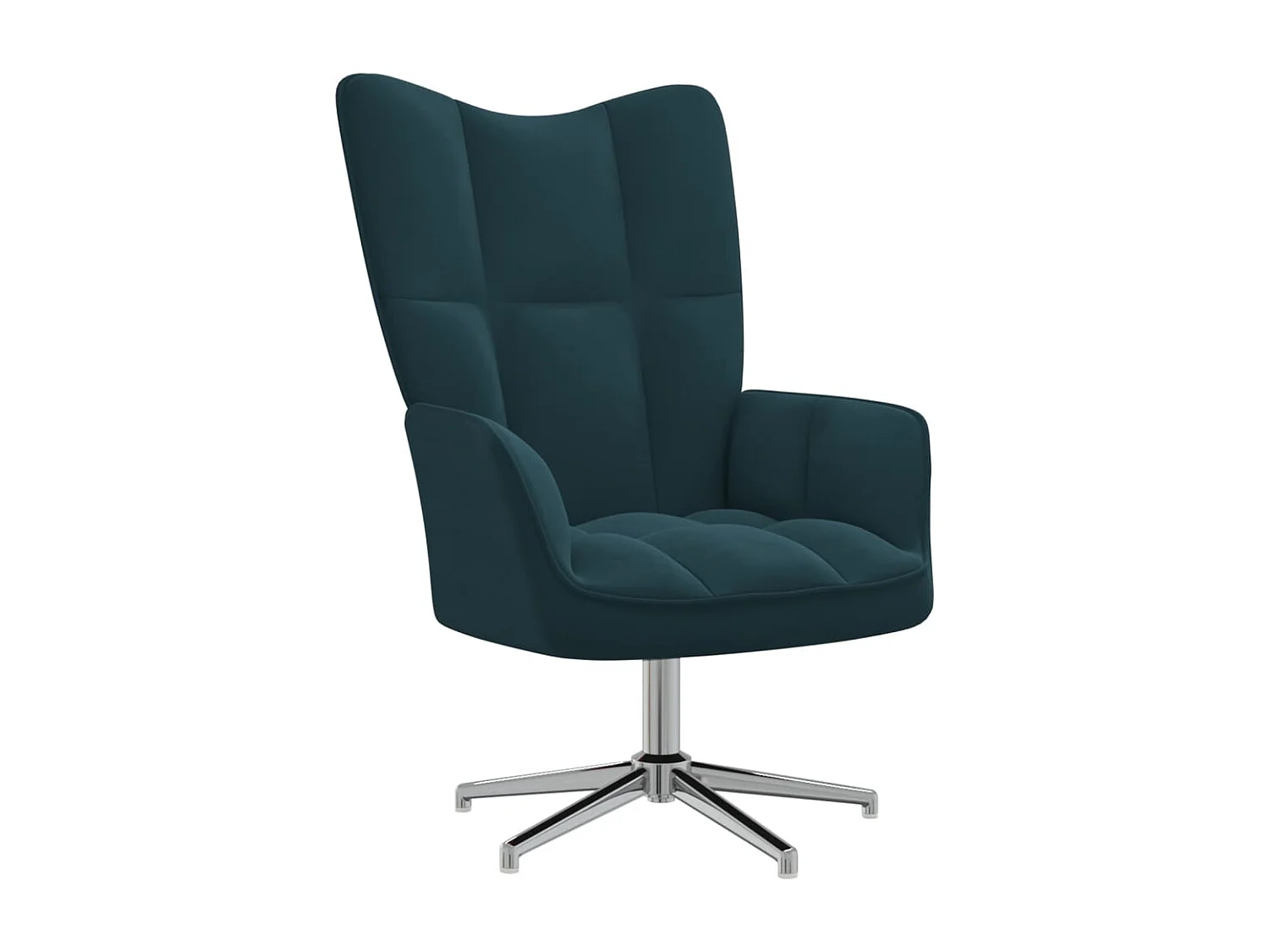 Chaise de relaxation Bleu Velours 6