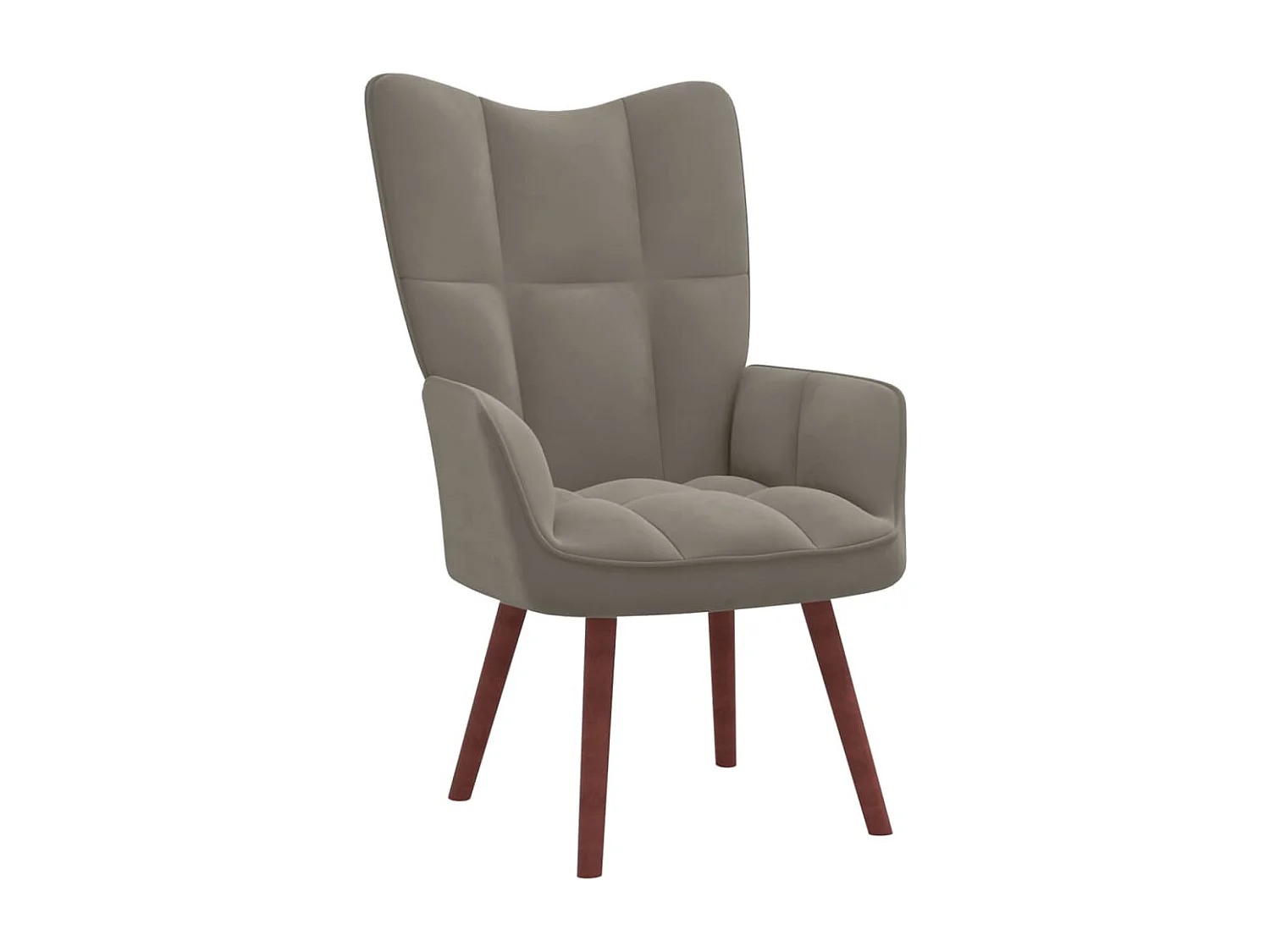 Chaise de relaxation Gris clair Velours