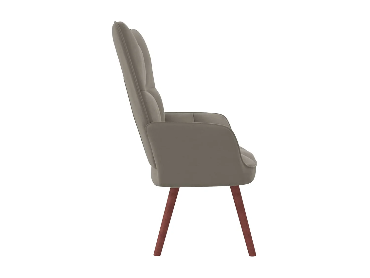 Chaise de relaxation Gris clair Velours