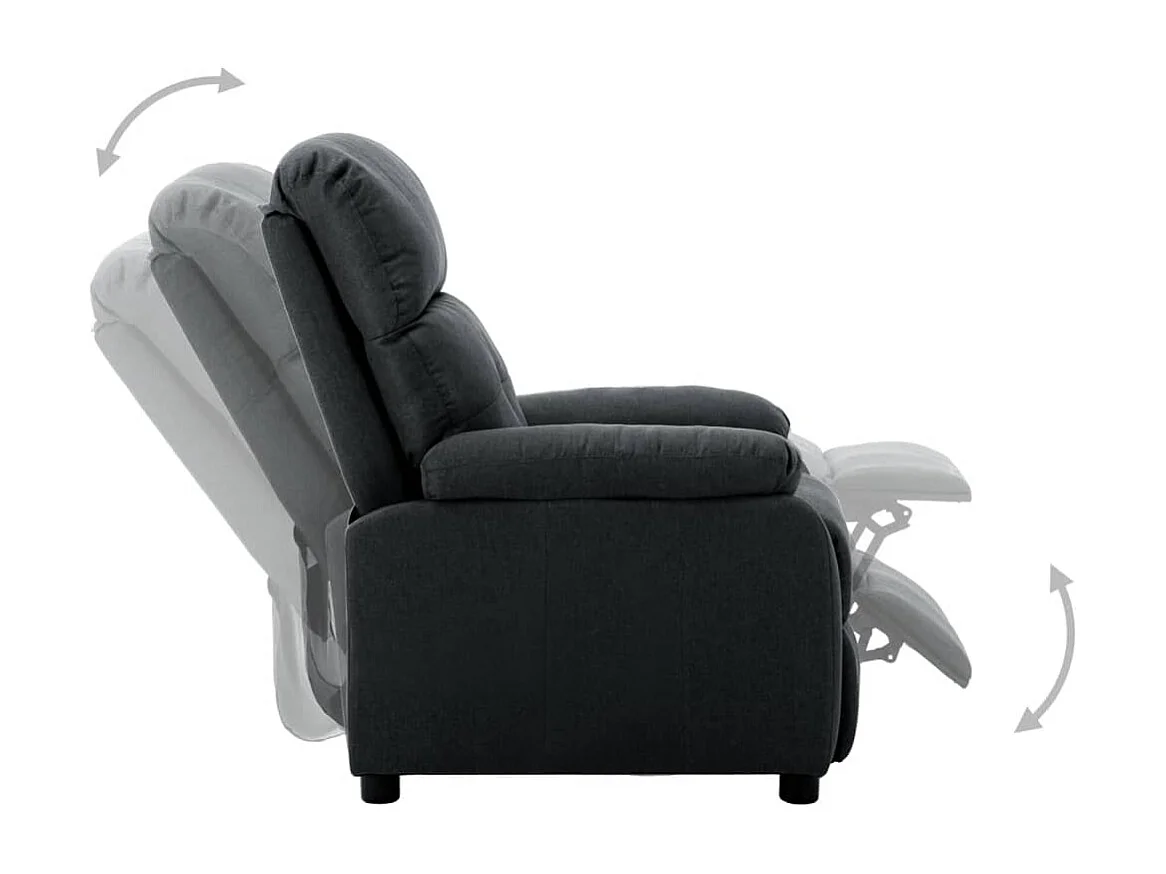 Fauteuil inclinable électrique Gris foncé Tissu 3