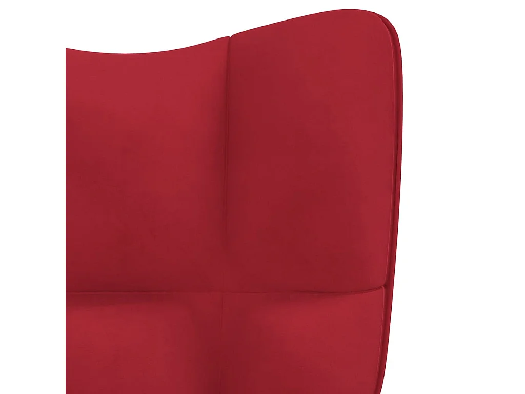 Chaise de relaxation Rouge bordeaux Velours 5