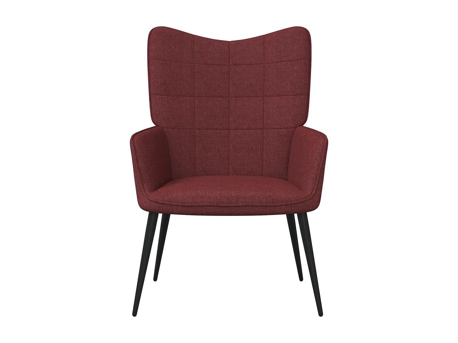 Chaise de relaxation tabouret 62x68,5x96 Rouge bordeaux Tissu 4