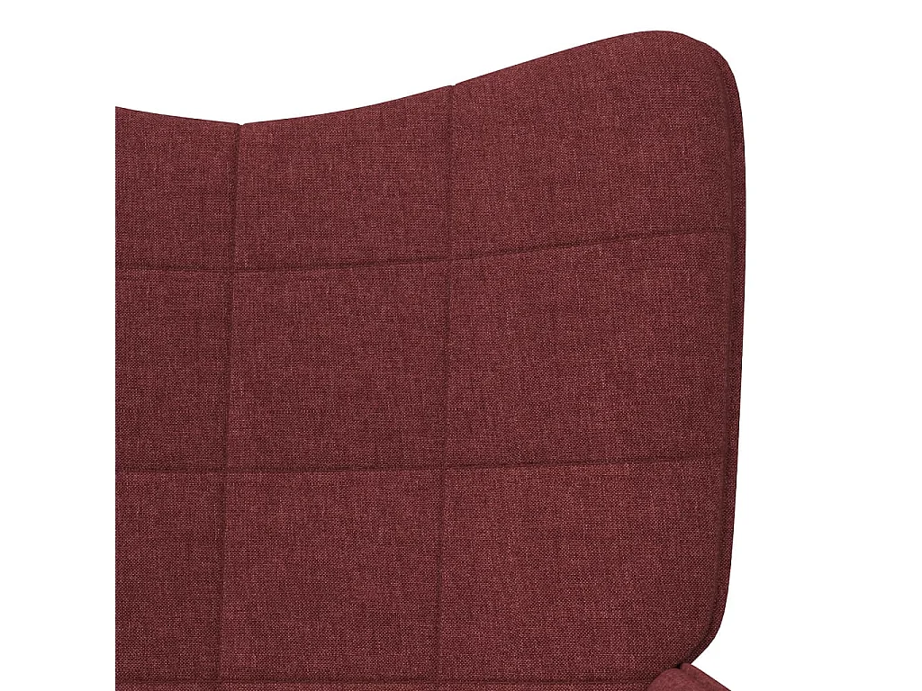 Chaise de relaxation tabouret 62x68,5x96 Rouge bordeaux Tissu 4