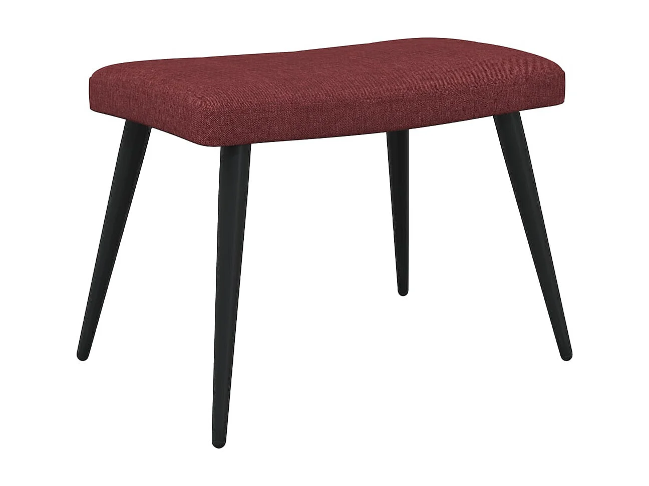 Chaise de relaxation tabouret 62x68,5x96 Rouge bordeaux Tissu 4