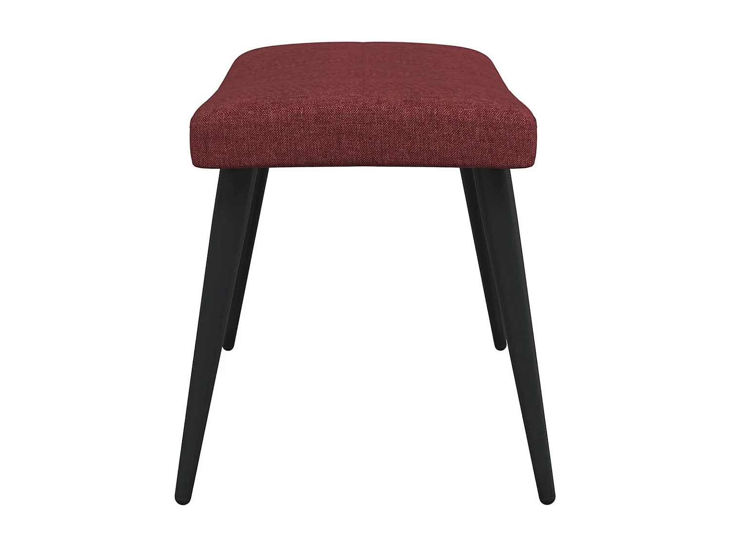 Chaise de relaxation tabouret 62x68,5x96 Rouge bordeaux Tissu 4