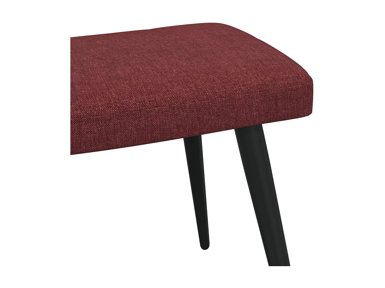 Chaise de relaxation tabouret 62x68,5x96 Rouge bordeaux Tissu 4