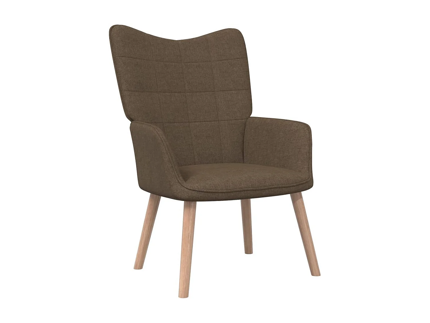 Chaise de relaxation et tabouret 62x68,5x96 Marron Tissu 3
