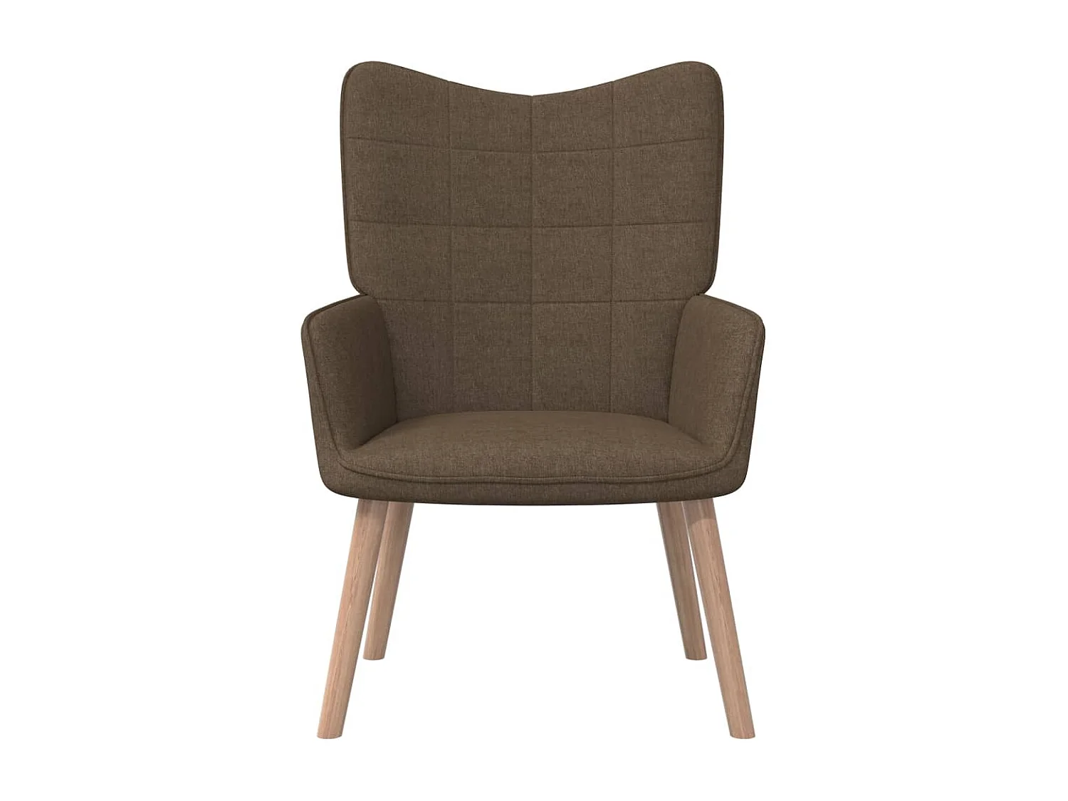 Chaise de relaxation et tabouret 62x68,5x96 Marron Tissu 3