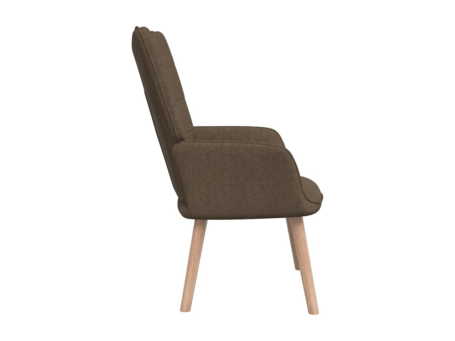 Chaise de relaxation et tabouret 62x68,5x96 Marron Tissu 3