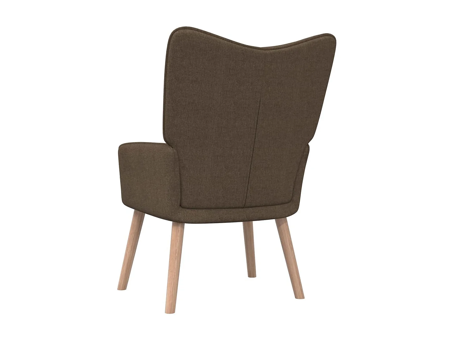 Chaise de relaxation et tabouret 62x68,5x96 Marron Tissu 3