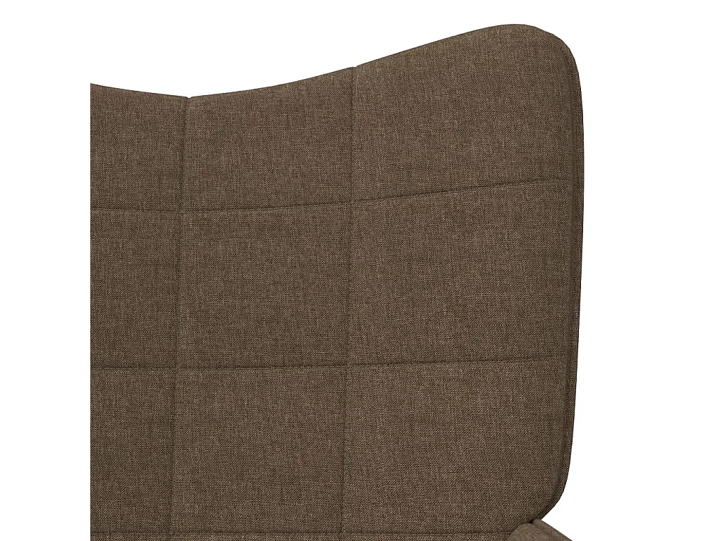 Chaise de relaxation et tabouret 62x68,5x96 Marron Tissu 3