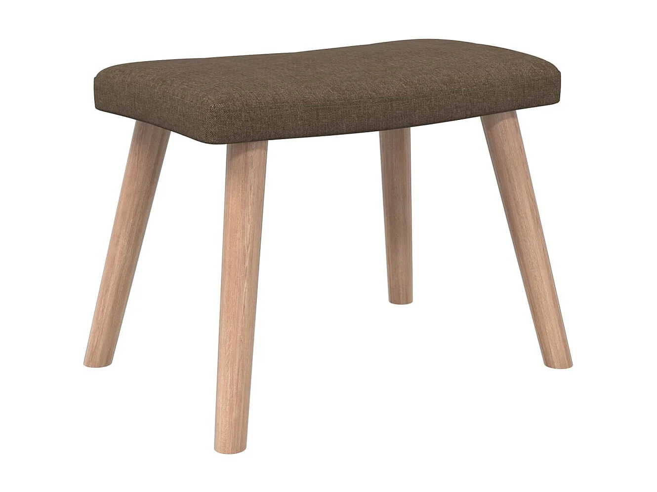 Chaise de relaxation et tabouret 62x68,5x96 Marron Tissu 3