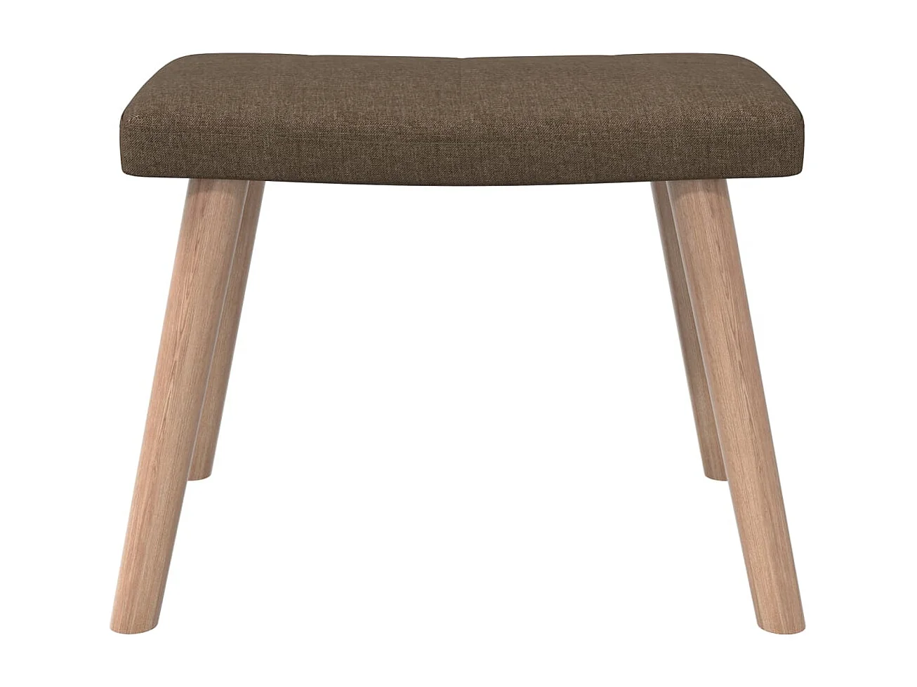 Chaise de relaxation et tabouret 62x68,5x96 Marron Tissu 3