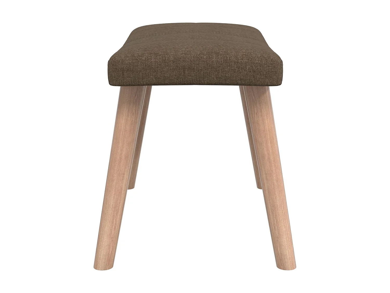 Chaise de relaxation et tabouret 62x68,5x96 Marron Tissu 3