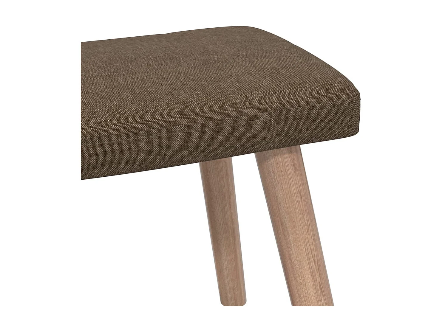 Chaise de relaxation et tabouret 62x68,5x96 Marron Tissu 3