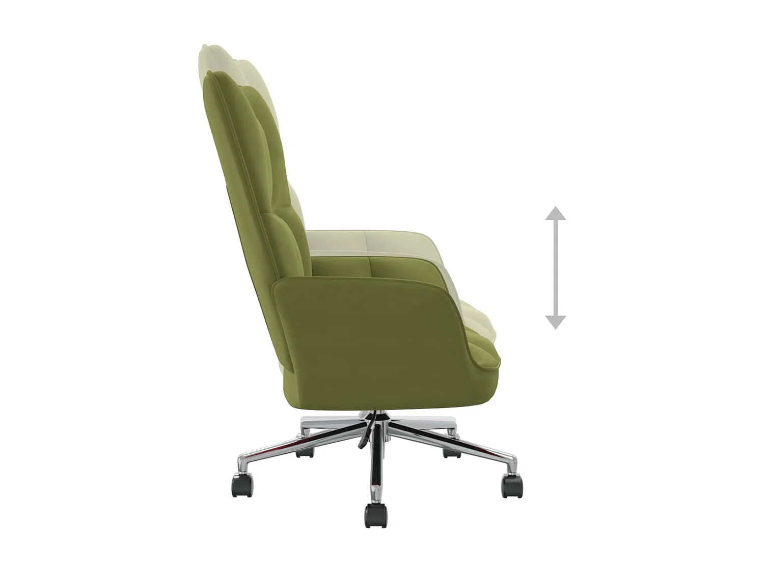Chaise de relaxation Vert clair Velours 4