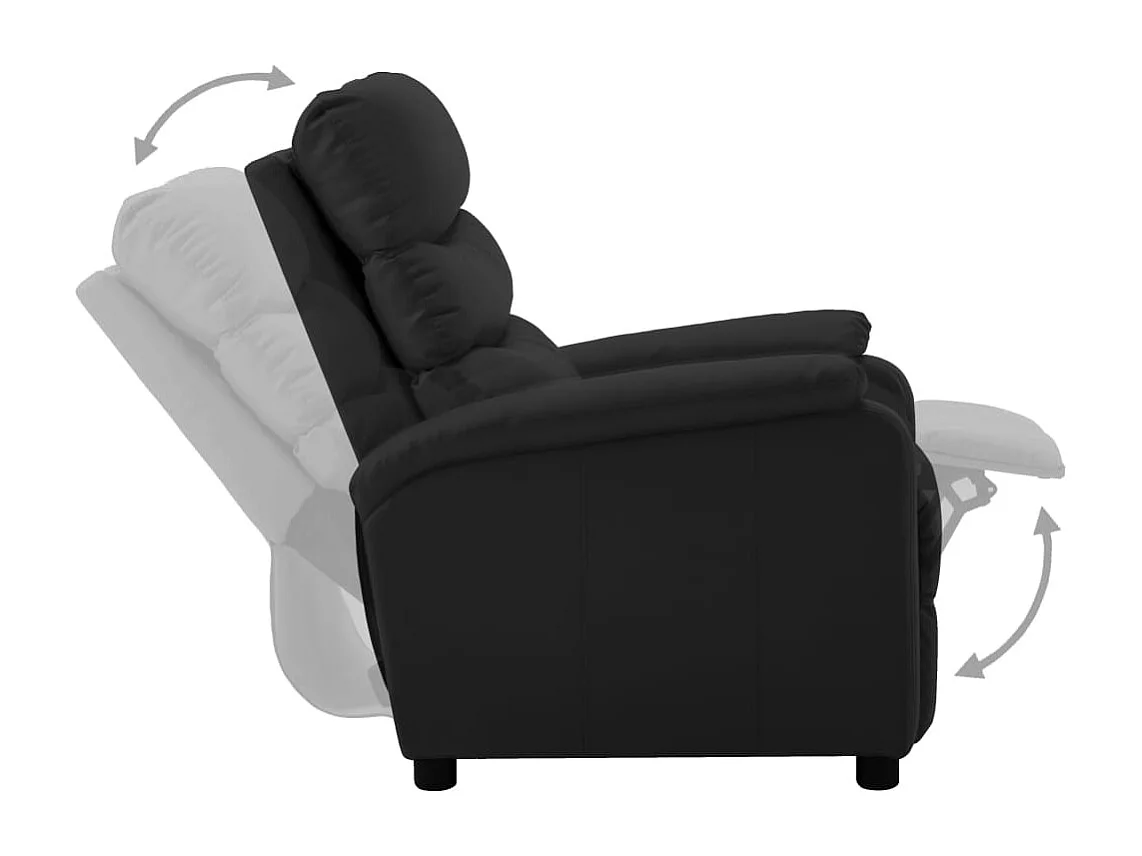 Fauteuil inclinable électrique Noir Similicuir 4