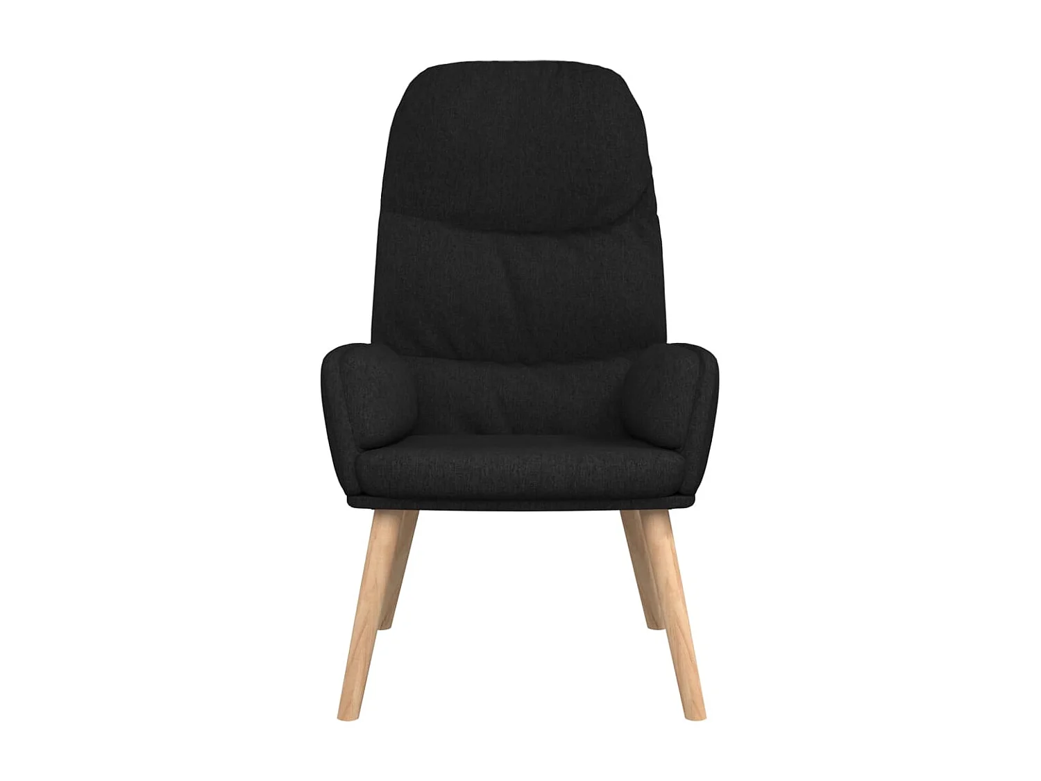 Chaise de relaxation Noir Tissu