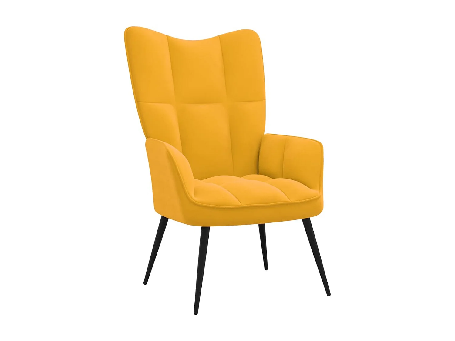 Chaise de relaxation Jaune moutarde Velours 13