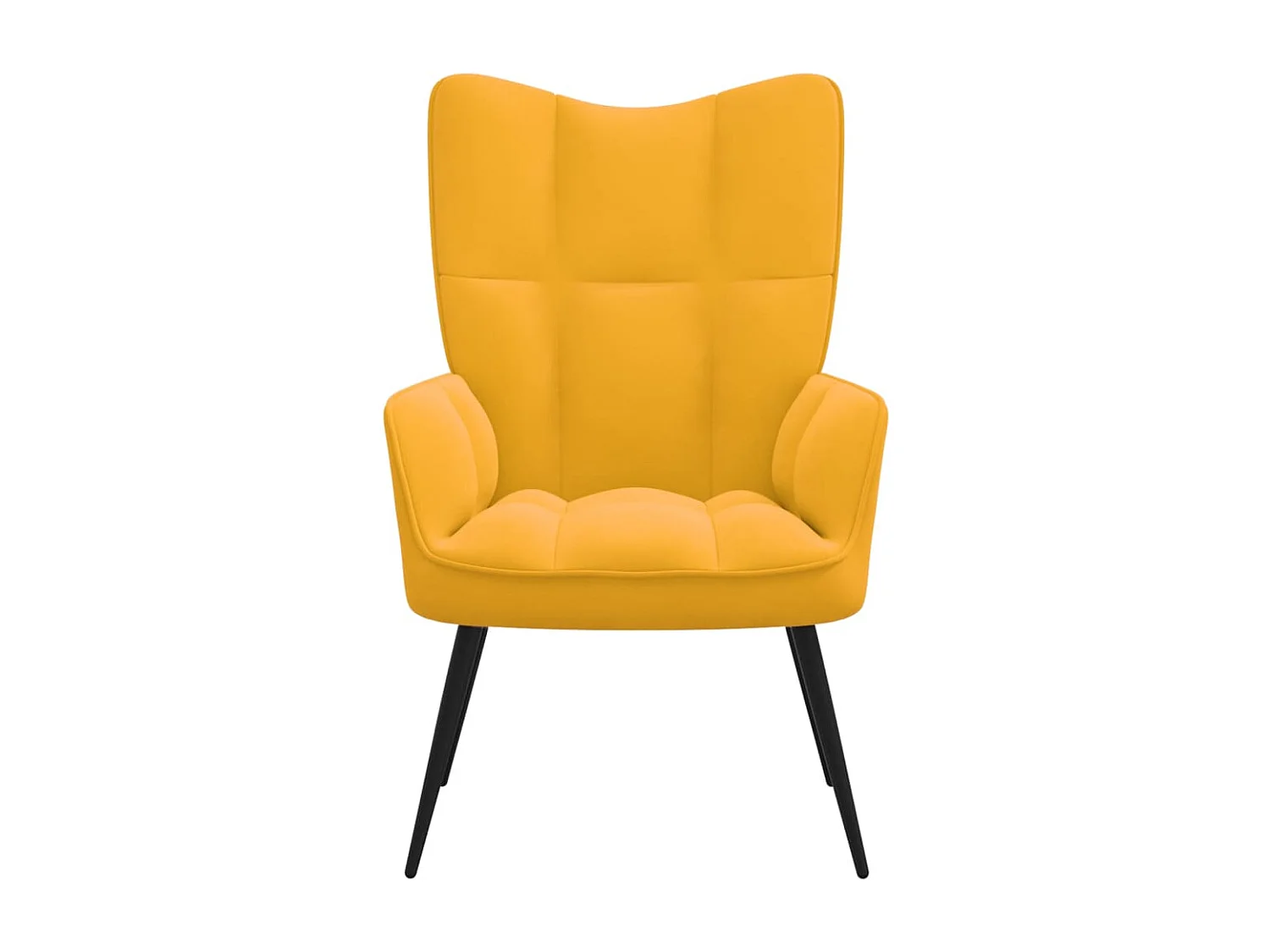 Chaise de relaxation Jaune moutarde Velours 13