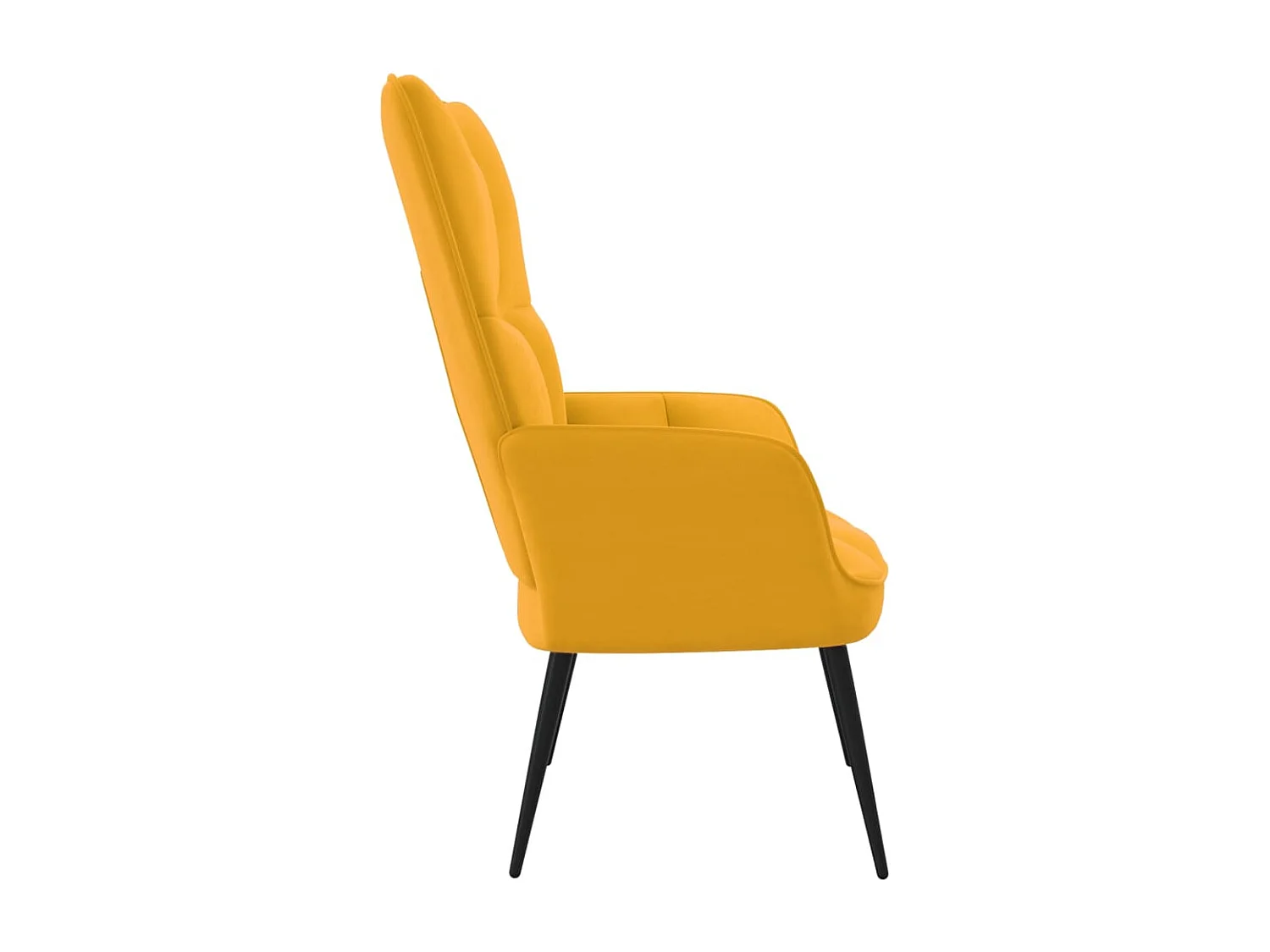 Chaise de relaxation Jaune moutarde Velours 13