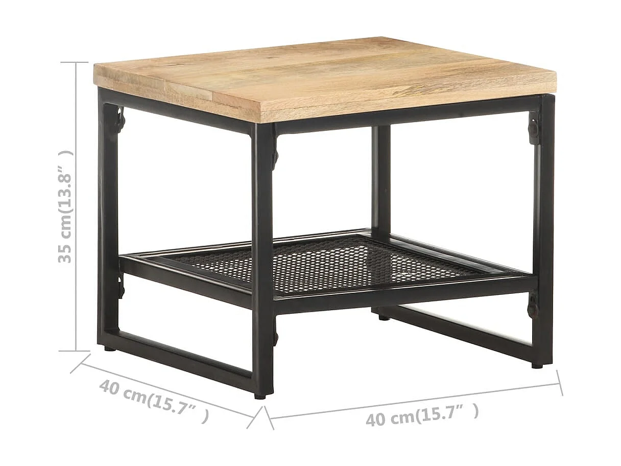 Table d'appoint 40x40x35 Bois de manguier massif