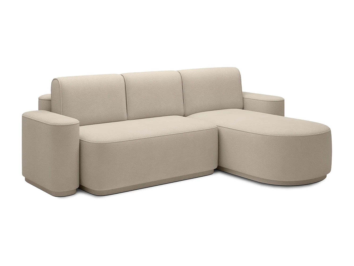 Canapé d’angle convertible tissu ARTUMO – Confort et élégance-Beige-angle droit