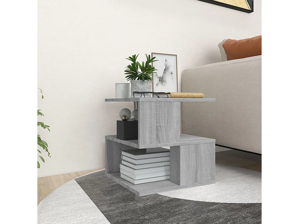 Table d'appoint Sonoma gris 40x40x40 Bois d'ingénierie