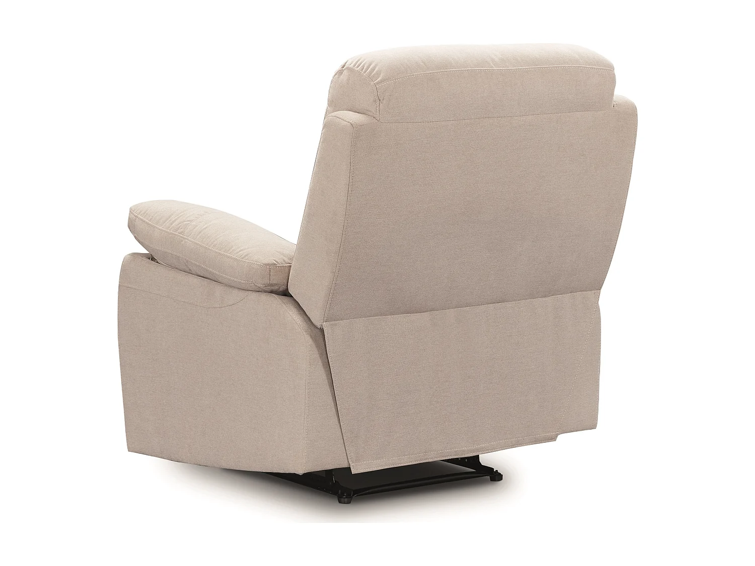 Canapé de relaxation en tissu Kota-Beige clair-1 place électrique