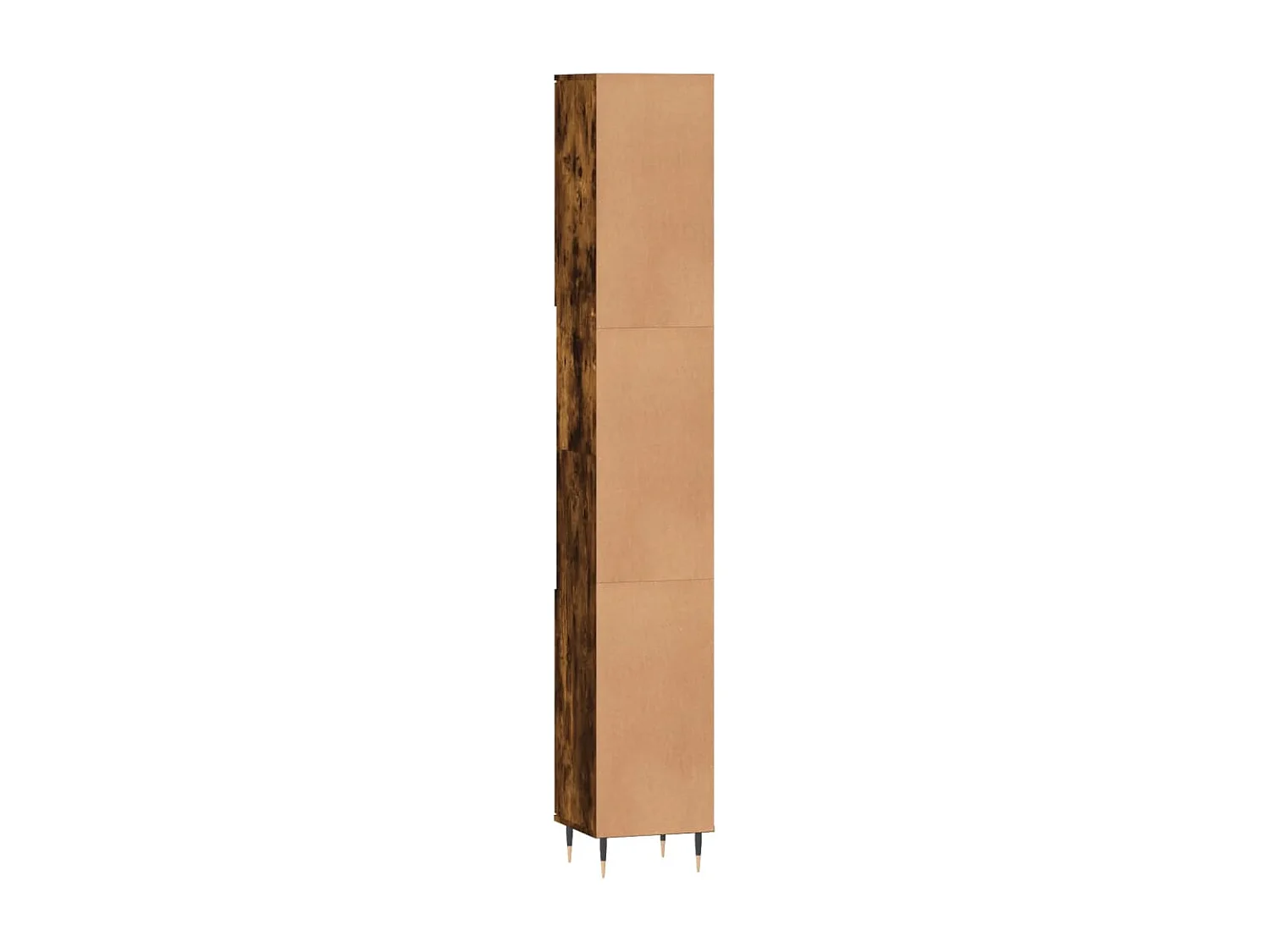 Armoire de bain chêne fumé 30x30x190 bois d'ingénierie