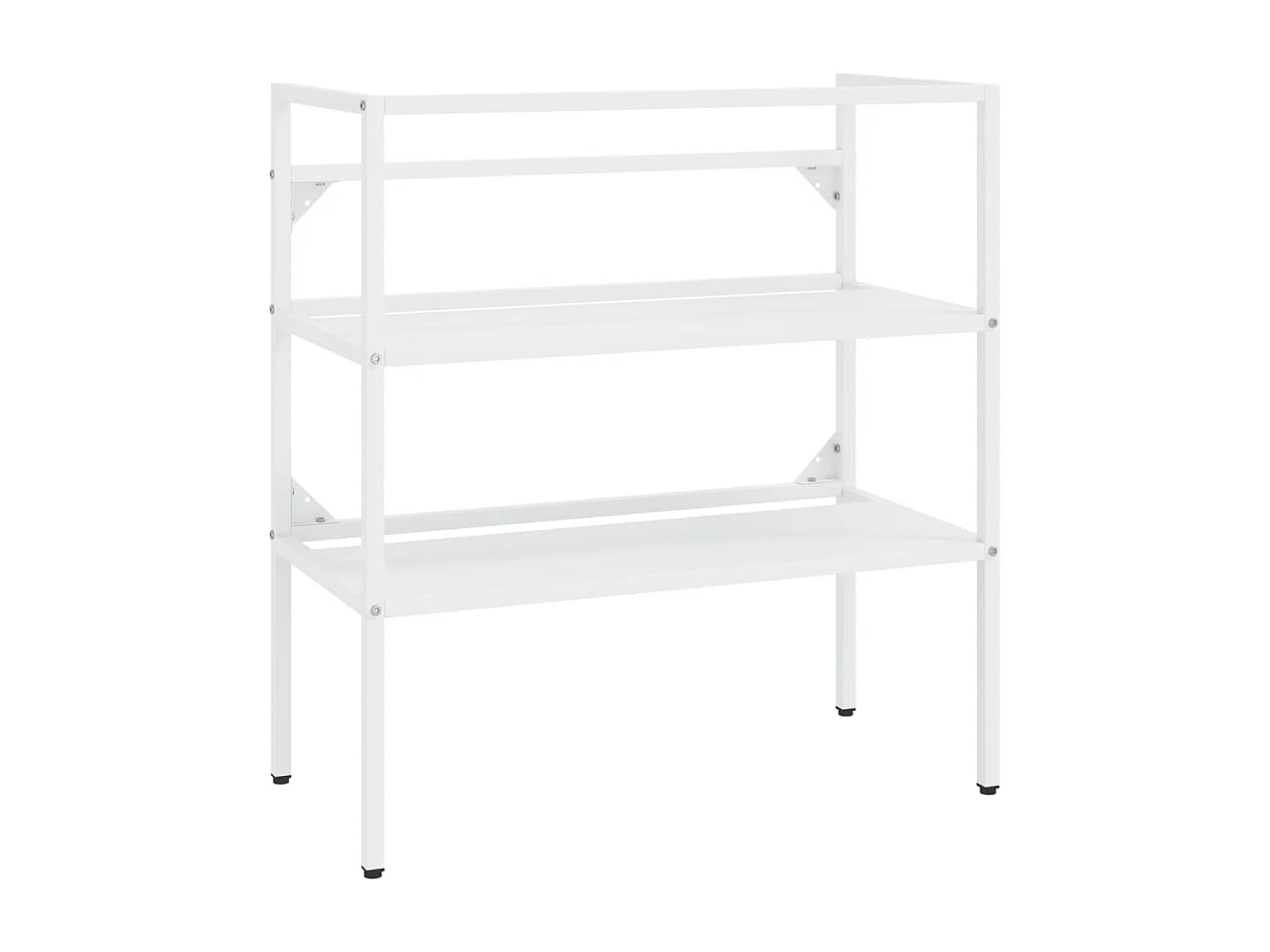 Cadre de lavabo de salle de bain Blanc 79x38x83 Fer